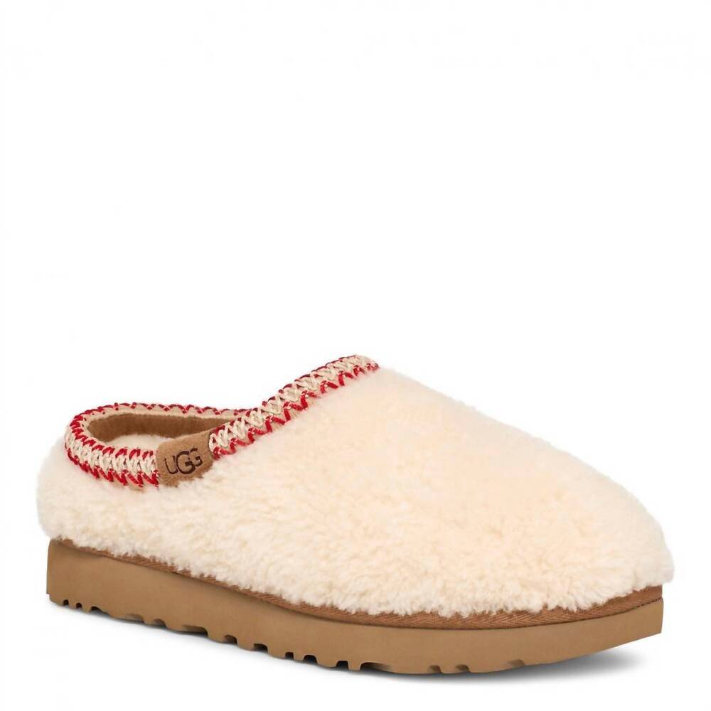 NEW UGG women's tasman maxi curly slippers in natural